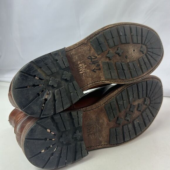 Frye Bowery Moc Grailed Lace Up Brown Leather Men’s Boots - Picture 13 of 15